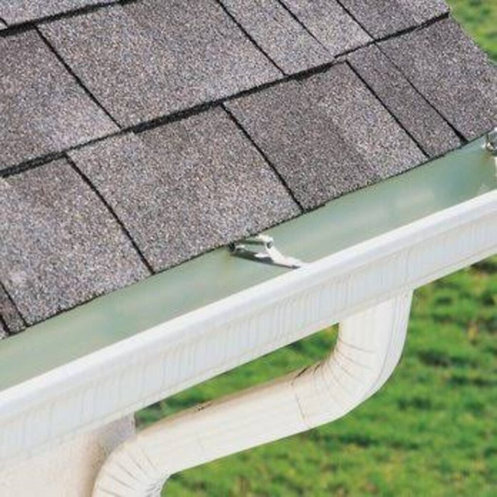 A gutter professionally cleaned by Summit Spray. CO